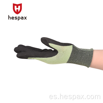 Guantes de mano de protección heppex HPPPE nitrilo bañado